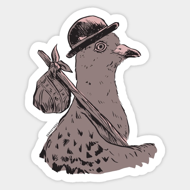 Hobo Pigeon Sticker by zerostreet